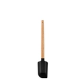 Single black silicone spatula with ergonomic wooden handle for baking and cooking - Black Small Spatula