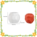 Stampo in silicone mela sfaccettata per candele fai da te, 7.5x8.9 cm - Forma di Mela Geometrica / Bianco
