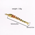 Pendaglio carpa koi articolato placcato oro con gemme colorate e dati sulle dimensioni - Catena a Lisca di Pesce Multicolore Grande (Stile 3)