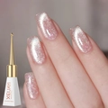 XEIJAYI champagne cat eye gel nail polish in 10ml bottle with glitter manicure effect - Neon Cat Eye