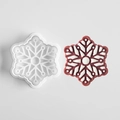 Molde para galletas de copo de nieve blanco con diseño 3D para repostería de Navidad - E-787 Copo de Nieve B