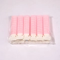 Set van 6 roze zelfklevende krulspelden met witte clips in transparante zak - Set van 6 / Roze