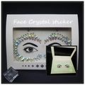 Luminous AB crystal face sticker for masquerade with glowing night effect feature - Model 1091 (Glow in the Dark)