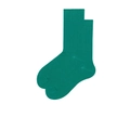 Einfarbige smaragdgrüne Socken mit gerippten Bündchen und feiner Strickstruktur - Grün