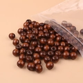 Polierte dunkelbraune Ahornholzperlen mit Maserung für DIY-Schmuck und Bastelarbeiten - 10mm/100Stk / Kaffeebraun