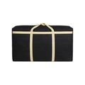 Bolsa de mudanza grande de tela Oxford negra con asas beige reforzadas para almacenaje - Cinta Amarilla Negra / Engrosado Y Reforzado De Gran Tamaño 80*45*25