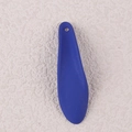Blue acrylic petal earrings with pleated texture and pearlized finish for women - 10Pcs Long Style / Sapphire Blue