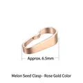 Rose gold 925 silver pendant bail with 6.5mm size and polished metallic finish - 6.5MM / Rose Gold