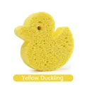 Éponge de bain bébé canard jaune en pulpe de bois naturelle douce pour la peau - Canard Jaune
