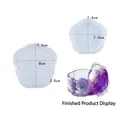 Blumen-Silikonform für DIY-Schmuckaufbewahrung aus Harz mit Deckel und violettem Muster - Blume