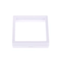 Espositore per gioielli quadrato bianco con pellicola trasparente per effetto a sospensione - 6.9*6.9 / Bianco
