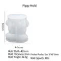 Stampo in silicone 3D a forma di maialino per ghiaccio e resina con dimensioni - Stampo in Silicone Maialino