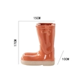Orange boot-shaped ceramic vase with dimensions 17x15x10cm for home plant decor - Bright Orange