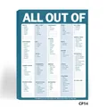 Dark teal All Out Of weekly grocery list planner pad for daily kitchen organization - Out of Stock Grocery Checklist Style (CP14)