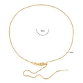 Adjustable 50cm gold plated box chain necklace with lobster clasp and slider bead - Stainless Steel Box Chain 50cm / Gold