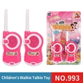 Set di 2 walkie-talkie rosa per bambini, giocattolo interattivo con antenne in plastica - Scheda Blister / Rosa