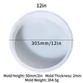 Grote ronde siliconen mal van 12 inch voor epoxytafels met 50 mm dieptematen erbij - Ronde Basisvorm 12 Inch