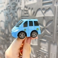 Mini light blue SUV toy car keychain featuring lemon and cloud prints for children - Doraemon Car Keychain - Ambulance