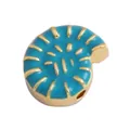 Vergoldeter Schnecken-Anhänger mit himmelblauer Emaille für DIY-Schmuckzubehör - Türkis Muschel (M643102-Turquoise)
