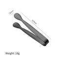 Black stainless steel 304 ice tongs for sugar or ice cubes in a 110mm minimalist design - Plain / Black