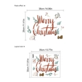 Layout and paste effect of Christmas wall stickers with rabbit, bird, and Merry Christmas text - PC244/Red Letter Rabbit Bird Style / 30*35cm*1 Sheet