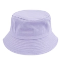 Minimalist light purple cotton bucket hat with a clean design on a white background - Light Purple