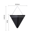 Minimalist black inverted triangular wall planter with a white metal wire bracket - Small / Black Pot - White Frame