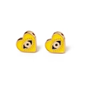 Perline a cuore gialle in lega con motivo a occhio per gioielli DIY e bracciali - Giallo