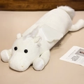 Plüsch weißes Pegasus Kuscheltier in liegender Position mit weichen Flügeln und Schwanz - Weiß / 55cm