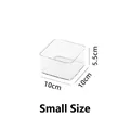 Compact 10x10x5.5cm clear drawer organizer tray for cutlery and kitchen utensil storage - Small (10x10x5.5cm)