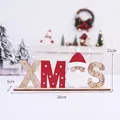 Adorno de mesa XMAS de madera con motivo de Papá Noel en tonos rojos y blancos - XMAS-Papá Noel / Rojo/Blanco/Madera Natural