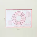 Non-stick platinum silicone baking mat with measurements and temperature charts, 40x60cm - 40*60cm / Red