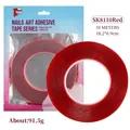 Rouleau de ruban adhésif double face rouge de 10 m pour nail art avec sac dégradé - Ruban Adhésif Double Face 02 (Rouleau Rouge) / 10m/Rouleau
