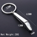 Silver high-speed train keychain with dimensions 63mm by 13mm and 28g weight detail - X-365 Bullet Train