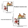 Christmas reindeer wall sticker variant with Santa Claus dimensions for corner decor - Ph_qta126 Christmas Switch Sticker