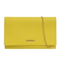 Luminous geometric rhombic envelope crossbody bag in yellow with gold chain strap - Yellow