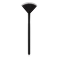 Single fan-shaped highlighter brush with black handle and black-white gradient bristles - Small Fan Brush All Black