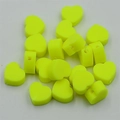 Fluorescent yellow heart-shaped polymer clay beads with pre-drilled holes for DIY jewelry - 100 Pcs/Pack / Neon Yellow