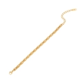 Gold-plated pig nose chain bracelet with adjustable lobster clasp and extension link - Box Chain Style (5#)