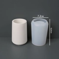 Zylindrische Silikonform für DIY Vasen und Stifthalter, Größe 7,2 cm mal 10,4 cm - Glatte Vase - Groß