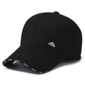 Berretto da baseball termico nero da uomo con paraorecchie e fodera in pile calda - Regolabile / Nero