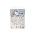 Cute cartoon dog and bear embossed nail art stickers with iridescent shell finish - Shell Light Material (MiC-011)