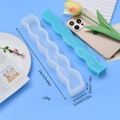 Minimalist irregular wave-shaped silicone candle mold for long scented candle making - Long Wave Shape (1)