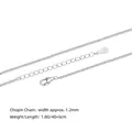 925 Sterling Silver Chopin Chain, 1.2mm Width, 40+5cm Length with Lobster Clasp - Chopin Chain