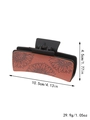Detailed dimensions of western sunflower hair claw clip showing 10.5cm length and 4.5cm height - 90029-Sunflower