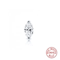 S925 Sterling Silver Marquise Cut Zircon Stud Earring on a clean white background - #5 Single Marquise (Single) / Gold