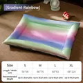 Tapis de refroidissement arc-en-ciel pour animaux avec guide des tailles du S au XL - S (56*66cm) / Nid de Glace Carré Dégradé Arc-en-ciel