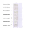 6-grid box of various sizes jump rings for DIY jewelry making from 3mm to 10mm - 7-Grid Silver Jump Rings Box