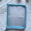 Sky blue 5-inch 2-pocket zippered jewelry organizer binder with 15 clear inner sheets - Blue Zipper 5-Inch 2-Grid (With 30 Bags)