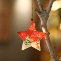 Sternförmiger Weihnachts-Anhänger mit Nachtlicht und festlichem Schneemann-Motiv - Pentagramme